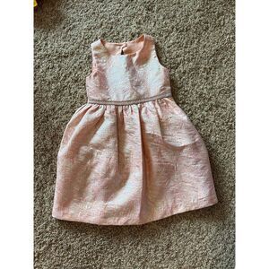 Iris & Ivy pink metallic iridescent jacquard dress